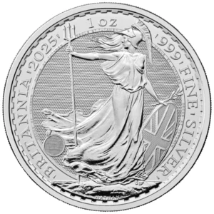 moeda de 1 onça de prata (1oz de prata) - Britannia Reino Unido 2025
