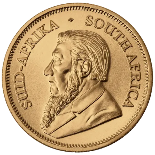 moeda de meia de onça de ouro (1/2oz de ouro) - Krugerrand África do Sul 2025 (verso)