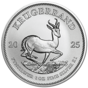 moeda de 1 onça de prata (1oz de prata) - Krugerrand África do sul 2025