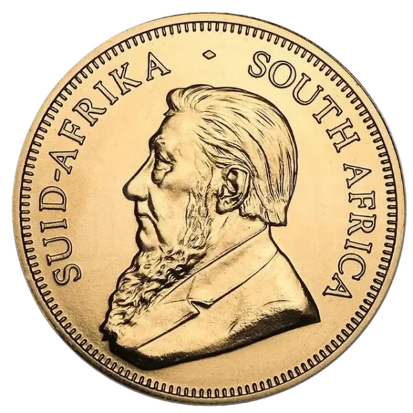 moeda de quarto de onça de ouro (1/4oz de ouro) - Krugerrand África do Sul 2025 (verso)